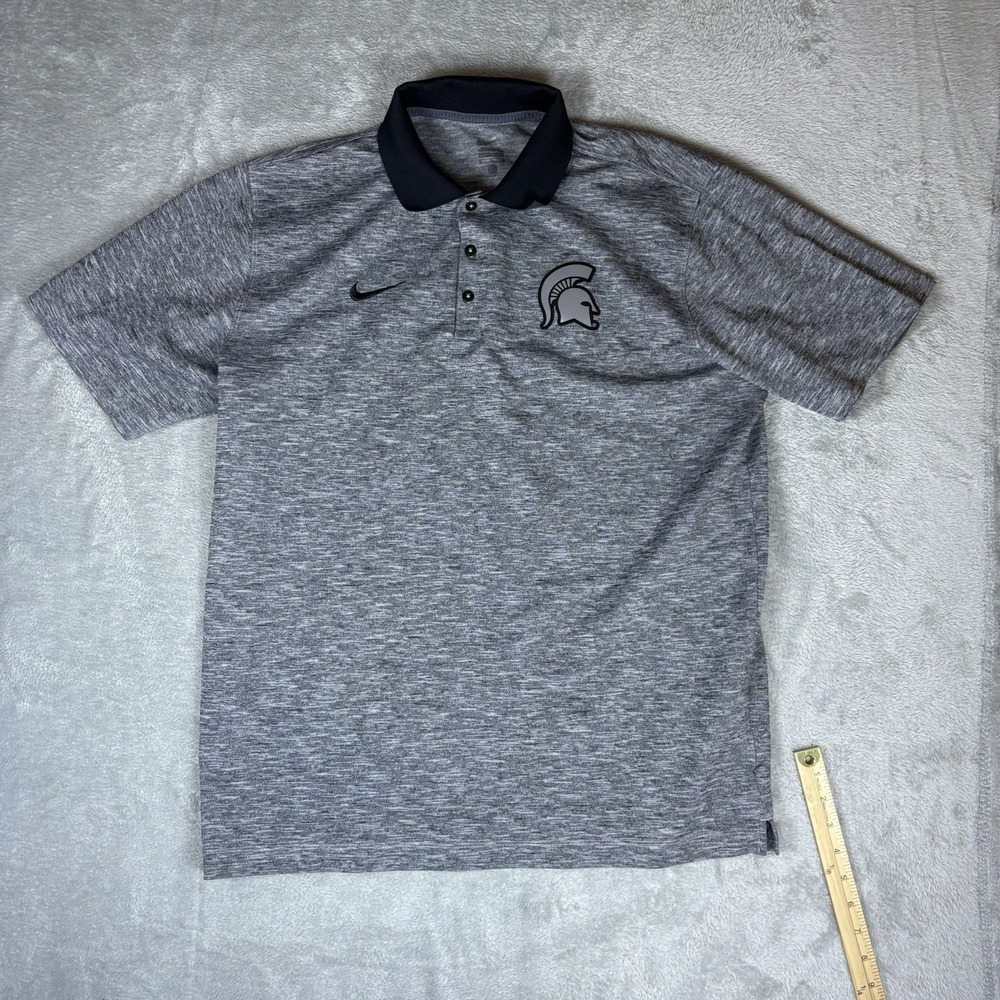 Michigan State Nike Polo Golf Shirt Mens XL Dri-Fit NCAA MSU‎ Spartans